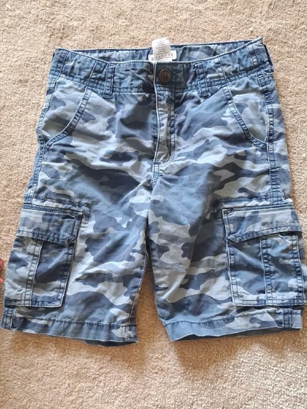 Gymboree Boys Red and Blue Camouflage Shorts